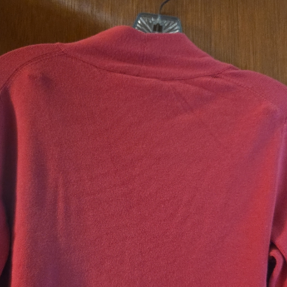 LOFT Women's Raspberry-Pink V-Neck Sweater - Picture 6 of 6